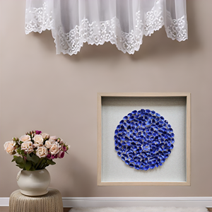 Boîte <span class=keywords><strong>de</strong></span> marionnettes d'ombre <span class=keywords><strong>de</strong></span> coquille bleue cadre <span class=keywords><strong>de</strong></span> décor à <span class=keywords><strong>la</strong></span> maison d'art <span class=keywords><strong>de</strong></span> mur 3D avec <span class=keywords><strong>la</strong></span> matière plastique <span class=keywords><strong>de</strong></span> fond <span class=keywords><strong>de</strong></span> lin - Product Image 4