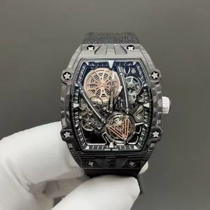 Reloj Mecánico Automático de Lujo Deportivo Ultrafino de 7.8mm con Correa de Goma Rectangular Ultraligera de Fibra de Carbono de Alta Calidad - Product Image 1