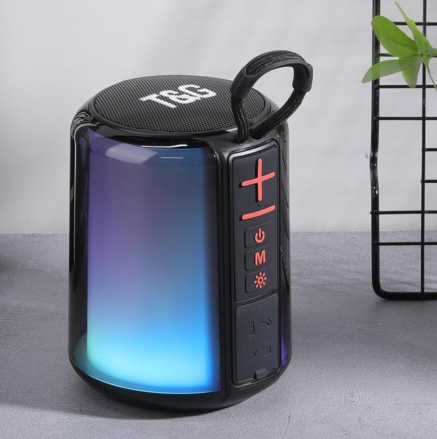 Outdoor Speaker System Subwoofer 5w Colors LED RGB Light bluetooth Speaker Super Bass Portable Speaker