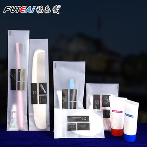 Set de Artículos Desechables para Hotel FUIEAI: Cepillo de Dientes, Peine, Maquinilla de Afeitar, Gorro de Ducha, Champú, Espuma para el Cabello, Paquete de Artículos de Aseo para Habitaciones - Product Image 1