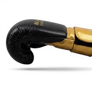 Gants de boxe M Ahmed Enterprises 16 oz noirs et dorés pour l'entraînement et le sparring unisexe - Product Image 4