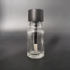 10ml di Vetro Trasparente Bottiglia Lip Gloss Liquido Blush Ombretto Bottiglia Con 18/410 Pennello Cap
