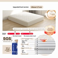 Matelas à ressorts indépendants en latex, mousse à mémoire de forme épaisse de qualité hôtelière, confortable, détachable, pour la maison, protection de la colonne vertébrale