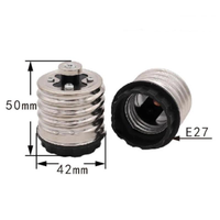 Adaptateur de douille E40 vers E27 pour ampoule, support de lampe, rallonge de prise, convertisseur de lumière LED noir