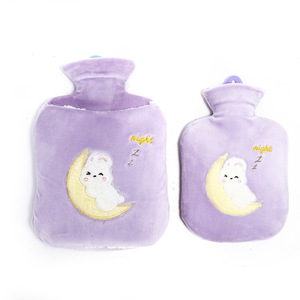 Cartoon Plush <b>Hot</b> <b>Water</b> <b>Bottle</b> With Cover Anti Explosion <b>For</b> Kids And Adults Stomach Hand Warmer Multiple Colors Available - Product Image 2