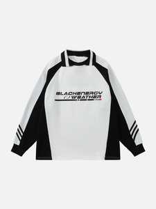 Camiseta de Manga Larga Raglán para Hombre, Diseño de Bloques de Color en Contraste, Mezcla de Algodón, Estilo Deportivo Casual - Product Image 1