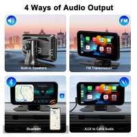 Autoradio universel avec écran tactile de 6 pouces, navigation GPS, multimédia, CarPlay sans fil, Android Auto pour télécommande DSP