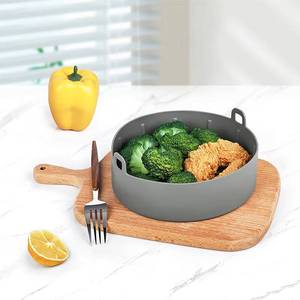 New Food Grade <b>Silicone</b> Mold Foldable Air Fryer Liners Reusable <b>Baking</b> Set Pot Insert Tower Basket Pan - Product Image 4