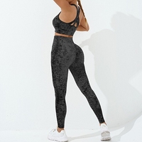 Ensemble de yoga sans couture Alpha Cation Halter à col en V, double teinture, haute élasticité, soutien-gorge et pantalon de yoga, couche de base d'automne, vêtement d'extérieur taille haute