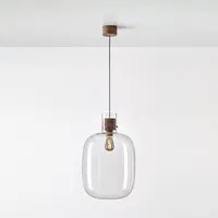 Modern tip kapalı dekoratif büyük Amber cam asılı aydınlatma avize lamba yemek odası için