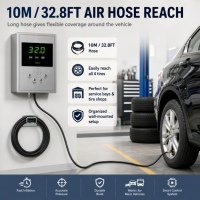 Big Size Wall Mounted Car Tyre Inflator LED Display 5-220PSI Automatic Tire Inflator for Cars Trucks Garage and Repair Shop