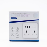 Adaptateur sans fil Royaume-Uni-Hong Kong avec charge PD, prise rotative, ports USB, compatibilité universelle des prises, matériau ABS, 10A