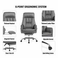 Chaise de bureau confortable de qualité supérieure avec mécanisme d'inclinaison, coussin en maille PU, accoudoirs réglables et roulettes en nylon pour le bureau à domicile