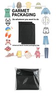 Sacs d'emballage en plastique CPE semi-transparents mats givrés noirs avec fermeture éclair pour vêtements
