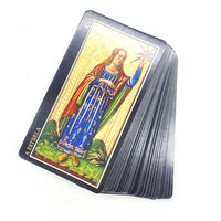 Impression de mini cartes de tarot noir fée tarot jeu de tarot personnalisé au format de poche OEM différents styles de cartes à jouer