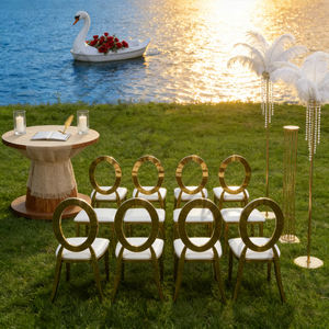 Chaises <span class=keywords><strong>de</strong></span> banquet dorées en forme <span class=keywords><strong>de</strong></span> O, design empilable, en cuir PU, Bjflamingo, vente chaude, <span class=keywords><strong>pas</strong></span> <span class=keywords><strong>cher</strong></span> - Product Image 3