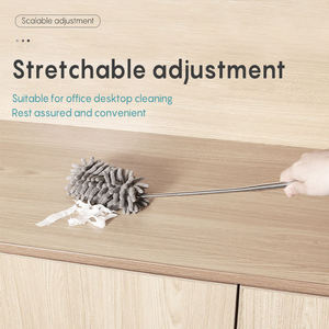 Mikrofaser-Staubsauger mit Ausziehpfosten versenkbarer Staubspalt Pinselreiniger langer Federn Staub - Product Image 3