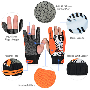 Guantes de bolos transpirables antideslizantes, protectores de pulgar para bolos, guantes deportivos para hombres y mujeres - Product Image 5