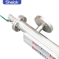 Magnetic Flap Level Indicator with 4-20mA Output SS304 SS316 Flange Connection Water Oil Level Measurement