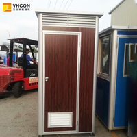 Baño Portátil Móvil de Bajo Costo para Sitios Temporales, Cabina de WC de Fácil Montaje, Inodoro con Pedestal de Aleación Móvil para Áreas Públicas