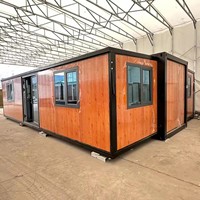 Conteneur mobile préfabriqué prêt à l'emploi de 40 pieds ou 20 pieds, maison extensible, appartement ou villa de 2 à 5 chambres, bureau rapide en acier