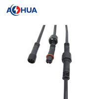 Longueur de câble personnalisée Taille 4PIN Connecteurs de fil LED Connecteur mâle femelle plaqué cuivre Connecteur d'alimentation CC M10 IP65 2A