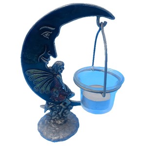Fairy Moon <b>Candle</b> Holder Alloy Decorative Home Decoration Irregular Shape Embossing Printing - Product Image 5