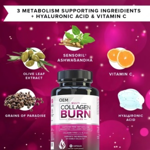 <span class=keywords><strong>Pastillas</strong></span> Quemagrasas de Colágeno, Multi Colágeno Tipos I-V y X, Apoya el Metabolismo y <span class=keywords><strong>la</strong></span> Reducción Visible de <span class=keywords><strong>la</strong></span> <span class=keywords><strong>Celulitis</strong></span> - Product Image 3