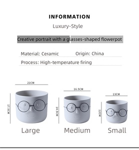 Vasi <span class=keywords><strong>per</strong></span> <span class=keywords><strong>Piante</strong></span> Succulente a Forma di Viso in Stile Nordico, Portafiori in Ceramica <span class=keywords><strong>per</strong></span> Decorazione Casa - Product Image 2