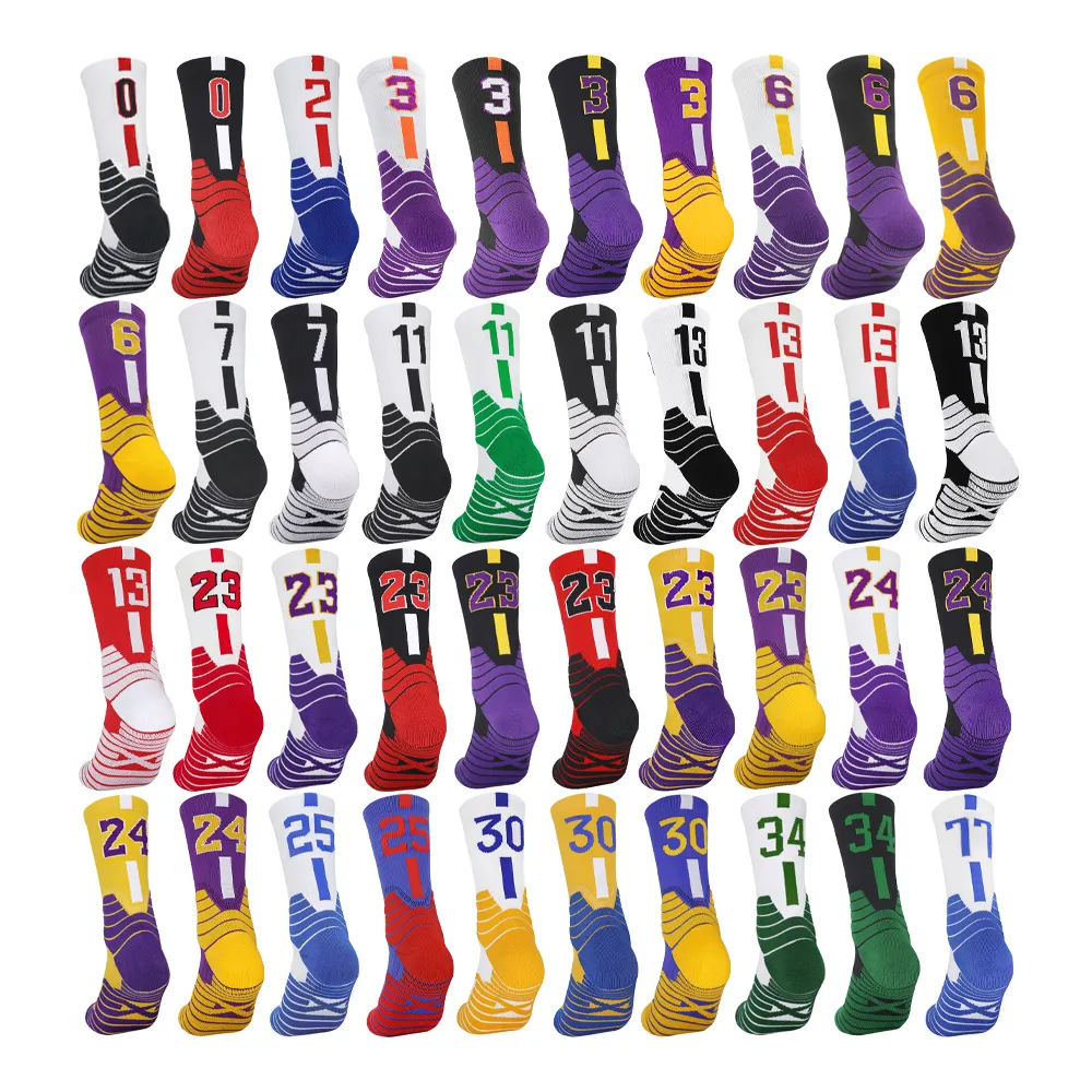 LINGTU Basketball Socken Profession elle rutsch feste verdickte Handtuch boden Sports ocken Elite Crew Basketball Socken mit Nummer