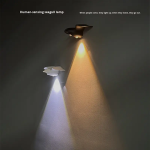 Lampe de nuit LED en forme de mouette rechargeable par USB, 3 couleurs, gradation progressive, lampe murale magnétique sans fil pour chambre à coucher, couloir - Product Image 4