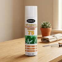 SPRAYMASTER Vente en gros Usine OEM 600ML Adhésif en spray auto-adhésif repositionnable 75 Colle adhésive en spray