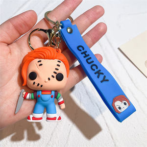 Porte-clés Chucky Bride de la série d'horreur 3D, en PVC souple et caoutchouc de silicone, imprimé UV, pour Child's Play 2 - Product Image 6