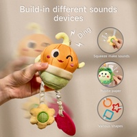 Tumama enfants sensoriel en peluche hochet jouets activité landau poussette bébé jouets suspendus doux légume anneau de dentition hochet jouet pour nouveau-né voiture