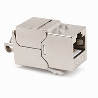 Modul RJ45 Tanpa Alat Cat8 Shielded Keystone Jack 2000MHz STP 8P8C Konektor Jaringan untuk Kabel Solid 22-24AWG