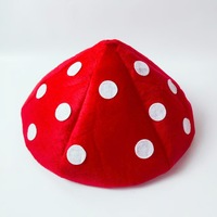 Gorro de hongo para Halloween, disfraz de fiesta, gorro de hongo de felpa con lunares para adultos y niños, gorro de hongo con efecto tie-dye para carnaval y mascarada