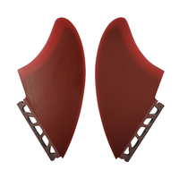 Ailerons latéraux de planche de surf UPSURF FUTRUE Fin, design bicolore, fibre de verre, taille K2, lot de deux ailerons de surf