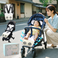 Refroidisseur de siège auto pour bébé avec ventilateur, coussin de ventilation 3D USB 5V, pliable pour poussette, sans formaldéhyde et certifié CE/FCC