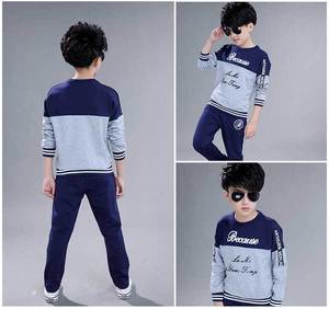Conjunto Deportivo Informal para Niños, Ropa Deportiva para Niños, Otoño 2022, Conjunto de Dos Piezas con Letras, Ropa Deportiva para Niños - Product Image 2