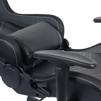 Chaise de Gaming Électrique Minimaliste à LED RGB, Revêtement en Cuir Noir Tressé, Siège Pivotant Réglable en Hauteur en 2 Étapes, Vente en Gros