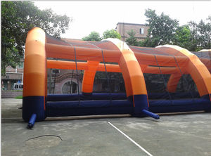 Arena de <span class=keywords><strong>Paintball</strong></span> inflable grande y barata, tienda de búnker de <span class=keywords><strong>paintball</strong></span> inflable naranja, tienda de campo de fútbol grande - Product Image 2