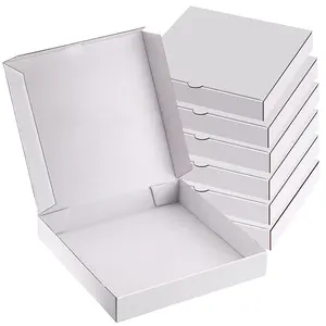 Embalaje personalizado para hornear, caja de contenedores de Kraft individuales, 6, 8, 9, 10, 14, 18, 24, 28, 30 pulgadas, cartón blanco para pizza