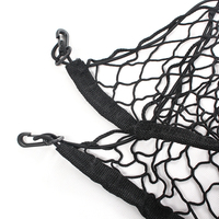 Filet de cargaison de voiture de vente chaude, poche en maille de polyester à double couche, filet organisateur de stockage de toit avec conception de sangles réglables