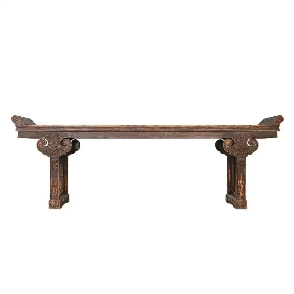 Meja Altar Kayu Gaya Ming Ukiran Tangan Antik Tiongkok Kualitas Tinggi (Baik)