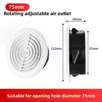 Diffuseur circulaire d'air frais intérieur en ABS, modèle rotatif 985, pour sortie d'évacuation de climatisation centrale au plafond