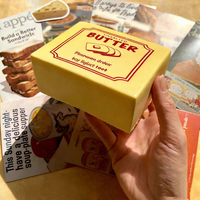Jouet Squishy Réaliste en Forme de Beurre Non Salé, Grand Bloc Anti-Stress, Jouet Sensoriel Alimentaire Doux, Design Mignon pour Enfants, Adultes et Bureau
