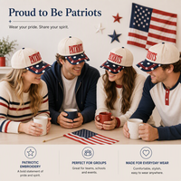 Op maat gemaakte marineblauwe witte polkadot pet met geborduurd Patriots 3D-logo, snapback sluiting en koord, voor heren en dames, sportstijl