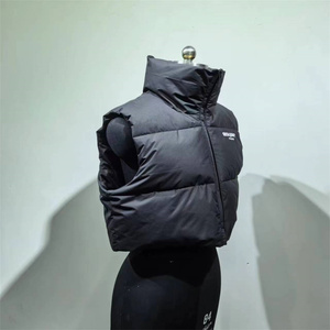 <span class=keywords><strong>Gilet</strong></span> bouffant personnalisé noir <span class=keywords><strong>bleu</strong></span> gris <span class=keywords><strong>clair</strong></span> pour hommes Streetwear vêtements d'extérieur avec fonction coupe-vent et fermeture à glissière - Product Image 6