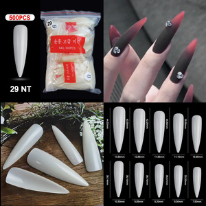 500 autocollants pour ongles français blancs, couverture complète ou partielle, faux ongles pour la manucure - Product Image 1