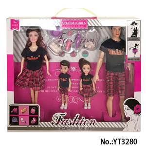 Ensemble de poupées de famille de 11,5 pouces, 4 personnes, mère, père et <span class=keywords><strong>2</strong></span> adorables enfants - Product Image 2